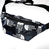 Поясна дитяча сумка бананка два відділи спортивний принт