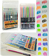 Набір гелевих ручок 24 кольори (12 неонових + 12 з глітером) "Highlight Pen" HG6120-24