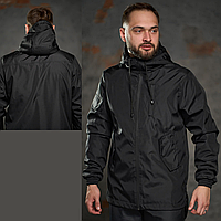 Чоловіча куртка softshell Easy софтшелл Куртка демісезонна з капюшоном осінь весна чорна