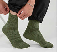 Чоловічі теплі шкарпетки високі термошкарпетки, колір хакі, з високою теплоізоляцією, розміри: 40-45, фото 2