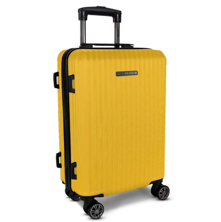 Чемодан на колесах для подорожей Swissbrand Riga 2.0 (M) Yellow (SWB_LHRIG002M) Швейцарія