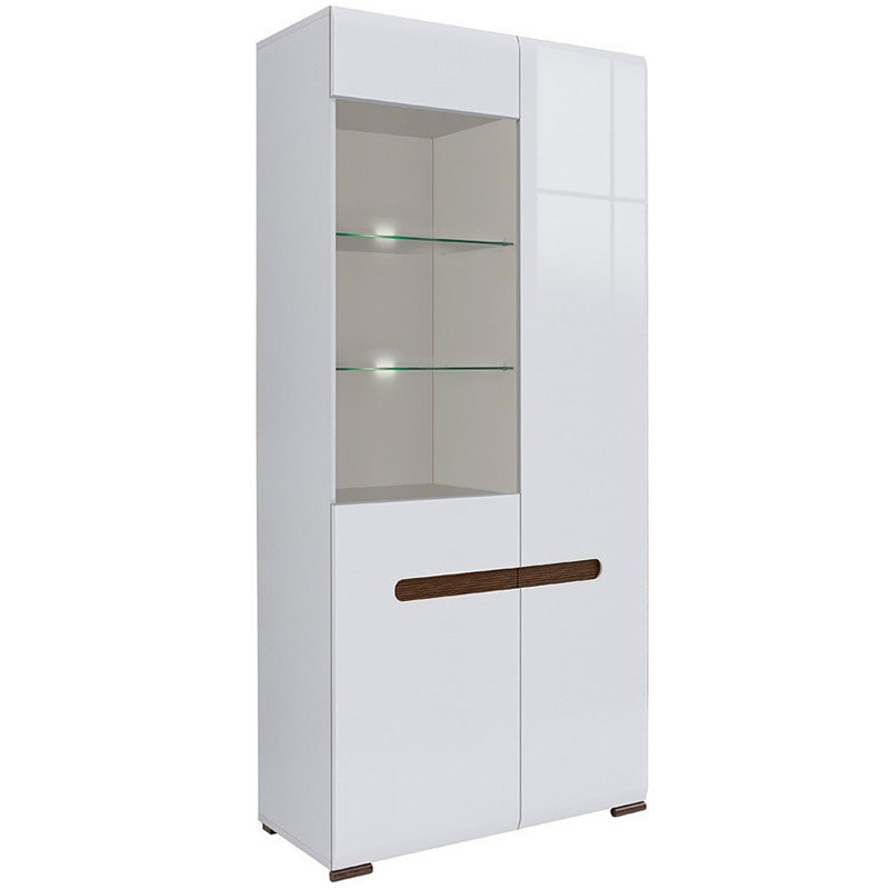 Вітрина 21/9 Ацтека BRW AZTECA REG1W1D/21/9 Білий глянець МДФ