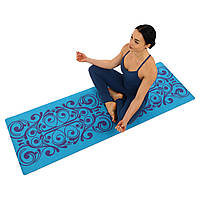 Килимок для йоги Замшевий Record FI-5662-41 розмір 183x61x0,3см синій
