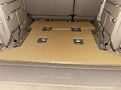 Килимок багажника 2 шт Бежевий (EVA, 7 місць) для Toyota Land Cruiser 100