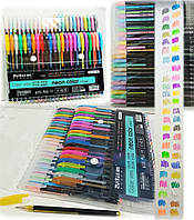 Набір гелевих ручок 48 кольорів (24 неонових + 12 сріблястих + 12 з глітером) "Neon color" / HG6107-48