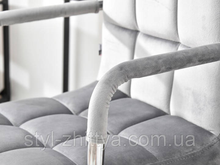 Обертове крісло ELIS, велюр, різні кольори сірий - фото 3 - id-p2111658971