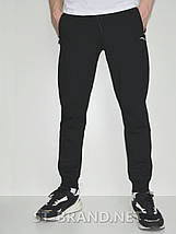 46,48,50,52. Чоловічі спортивні штани з манжетами, трикотаж двунитка - чорні, фото 2