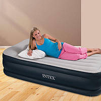Надувная односпальная кровать Intex 64132, 99х191х42 см, встроенный электронасос PRO_46