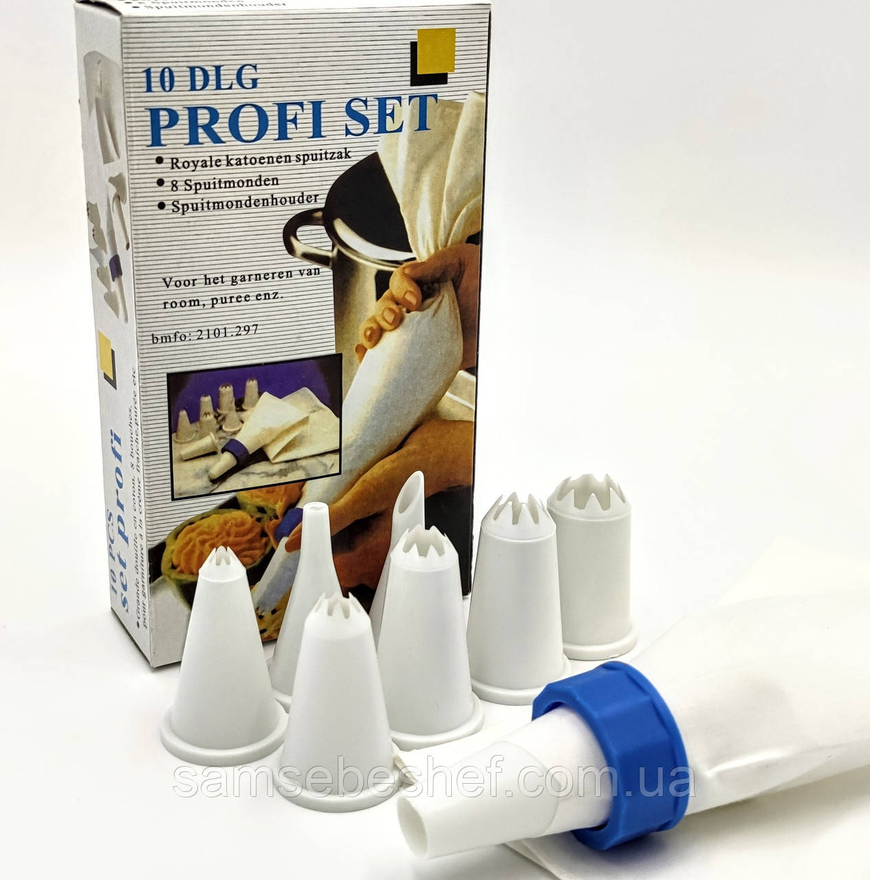 Професійний набір кондитерських насадок + мішок Profi Set, фото 1