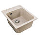 Гранітна мийка для кухні Platinum 4050 KORRADO матова Карамель, фото 4