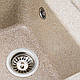 Гранітна мийка для кухні Platinum 4050 KORRADO матова Карамель, фото 6