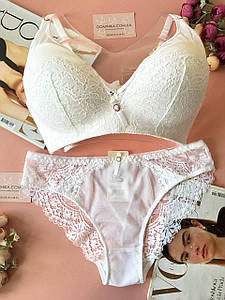 75/80С Мереживна жіноча білизна білого кольору