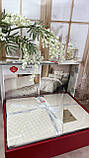 Постільна білизна жакардова сатин люкс двоспальна євро 200*220 см Cotton Box Туреччина, фото 3