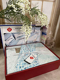 Комплект постільної білизни ранфорс бавовна, бязь, двоспальне євро 200*220 см Cotton Box Туреччина