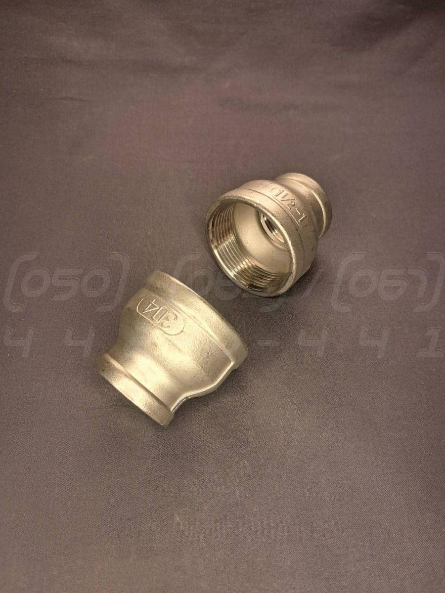 Муфта перехідна нержавіюча Ду=40х25 (1"1/2х1") лита ISO 4144, EN 10241, DIN 2987
