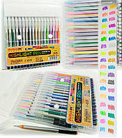 Набір гелевих ручок 36 кольорів (24 неонових + 12 з глітером) "Highlight Pen"  / HG6120-36