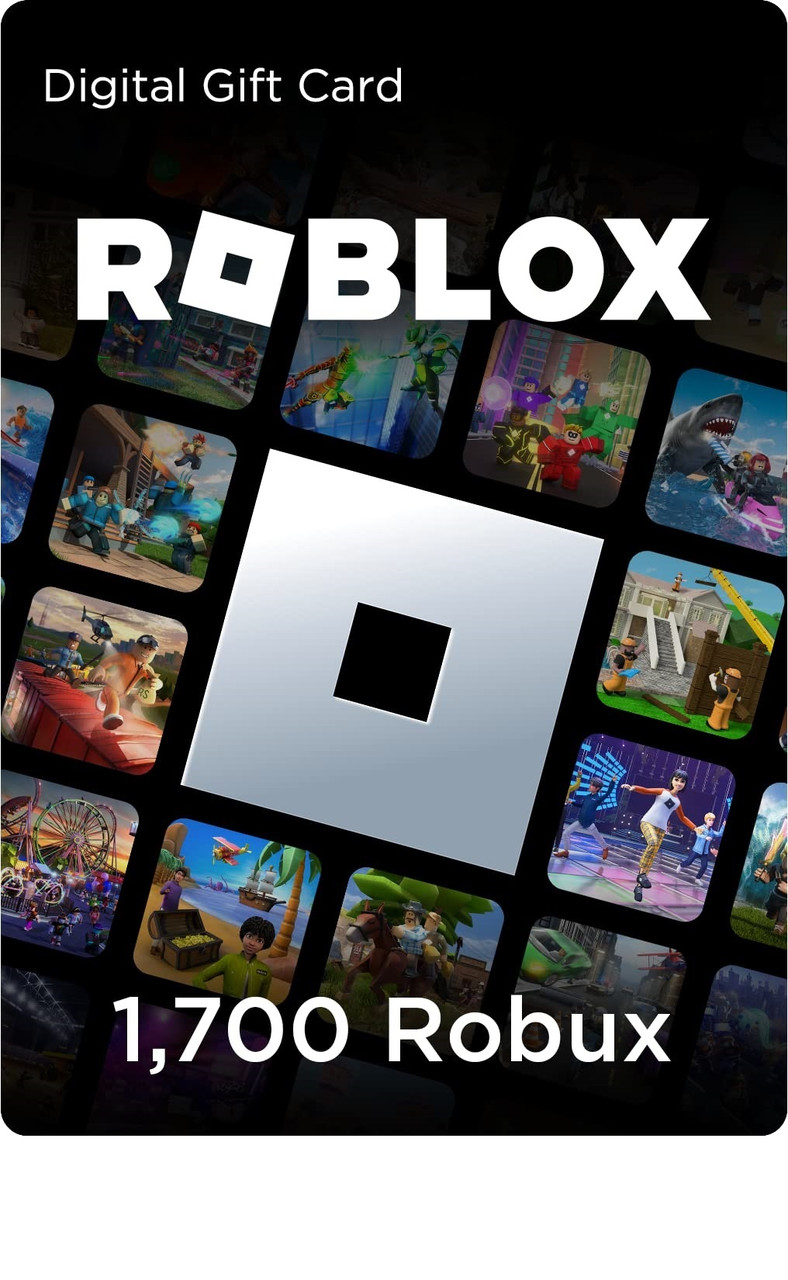 Цифрова подарункова карта Gift Card Roblox 1700 Robux / Роблокс 1700 Робукс (Код)