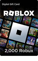 Цифрова подарункова карта Gift Card Roblox 2000 Robux / Роблокс 2000 Робукс (Код)