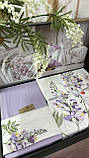Комплект постільної білизни сатин люкс з вишивкою двоспальне євро 200*220 см Cotton Box Туреччина, фото 3