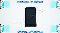 Дисплей для смартфона (телефона) HTC Desire 816, Desire 816w, blue (в сборе с тачскрином)(с рамкой)(желтый
