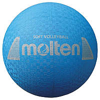 Волейбольний м яч Molten S2Y1250-C Soft Volleyball гумовий блакитний