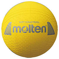 Волейбольний м яч Molten S2Y1250-Y Soft Volleyball гумовий жовтий