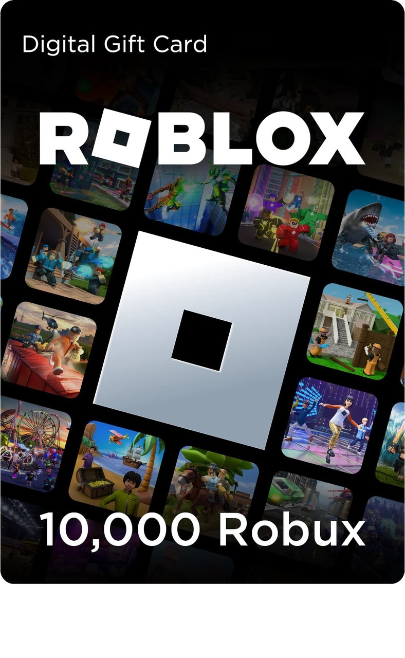 Цифрова подарункова карта Gift Card Roblox 10000 Robux / Роблокс 10000 Робукс (Код)