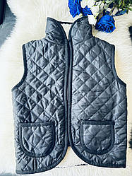 Дитячий жилет з овечої шерсті 4 розмір чорний колір