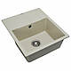 Гранітна мийка для кухні Platinum 5851 ARIA матова Пісок, фото 4