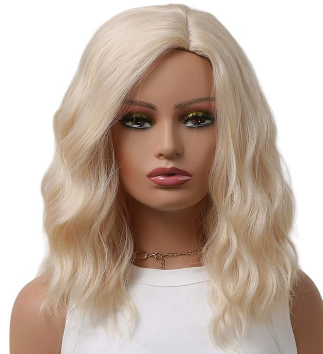 Перука блонд хвиляста, термоволокно DC XOUJE Long golden