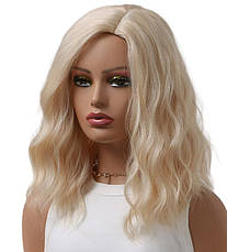 Перука блонд хвиляста, термоволокно DC XOUJE Long golden, фото 3