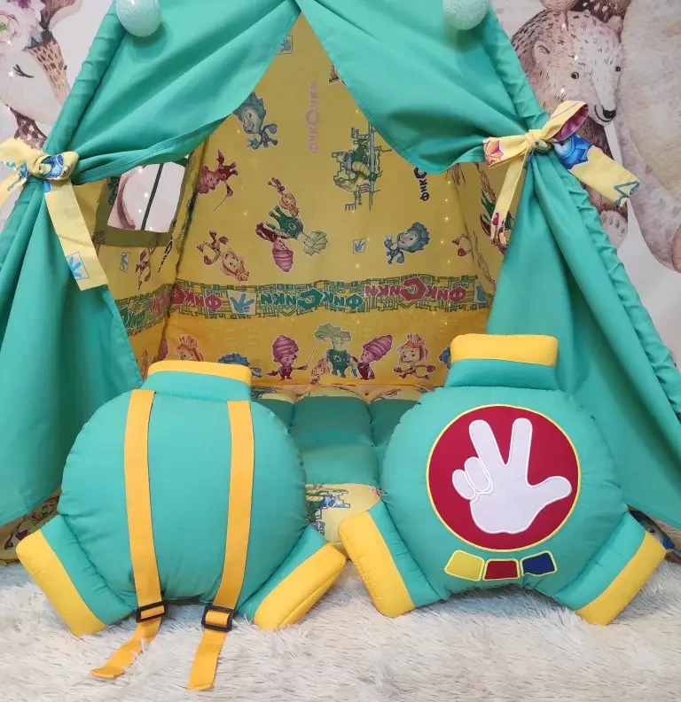 Качественная детская комнатная палатка для детей Фиксики + корзина для игрушек полный комплект! - фото 6 - id-p2111704451