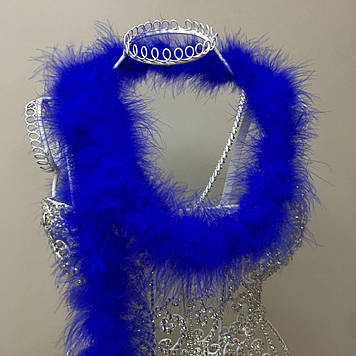 Боа  марабу довжина 1,9 м, колір Saphire  20 гр