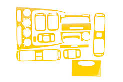 Накладки на панель 2000-2002 (жовтий колір) для Toyota Corolla років