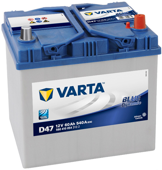 Акумулятор 60 А·год 540 А 12 В VARTA D47 Blue Dynamic (R+) Varta 560 410 054 6СТ-60