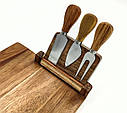 Набір ножів для сиру з дошкою Magnetic Acacia, фото 4