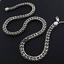 Срібна цепочка чоловіча широка Рамзес зворотний. Товстий срібний ланцюжок чоловічий ширина 7,5 мм. 60 см, фото 6