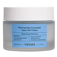 Увлажняющий гель-крем с ниацинамидом и гидролатом огурца Meisani Niacinamide Cucumber Aqua Ge LP, код: 8289595