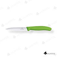 Кухонный нож Victorinox SwissClassic Paring волнистое лезвие 10см Зеленый