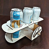 Поднос-органайзер для пива "Самолет" с гравировкой