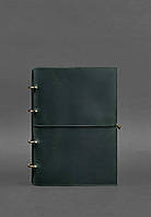 Кожаный блокнот А4 на кольцах (софт-бук) 9.0 в мягкой обложке зеленый Crazy Horse BlankNote LP, код: 8132592