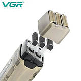 Електробритва VGR V-335 шейвер, IPX6, потрійне лезо, тример, LED Display, metal (40), фото 4