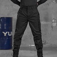 Тактические черные брюки рип-стоп, плотные армейские брюки с накладными карманами для ВСУ
