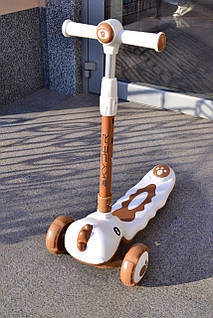 Самокат триколісний Best Scooter Skyper SJ з музикою, brown 01022
