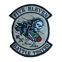 Шеврон 5.11 "five eleven we never miss battle tested" вышивка Шевроны на заказ Шевроны на липучке (вш-588)