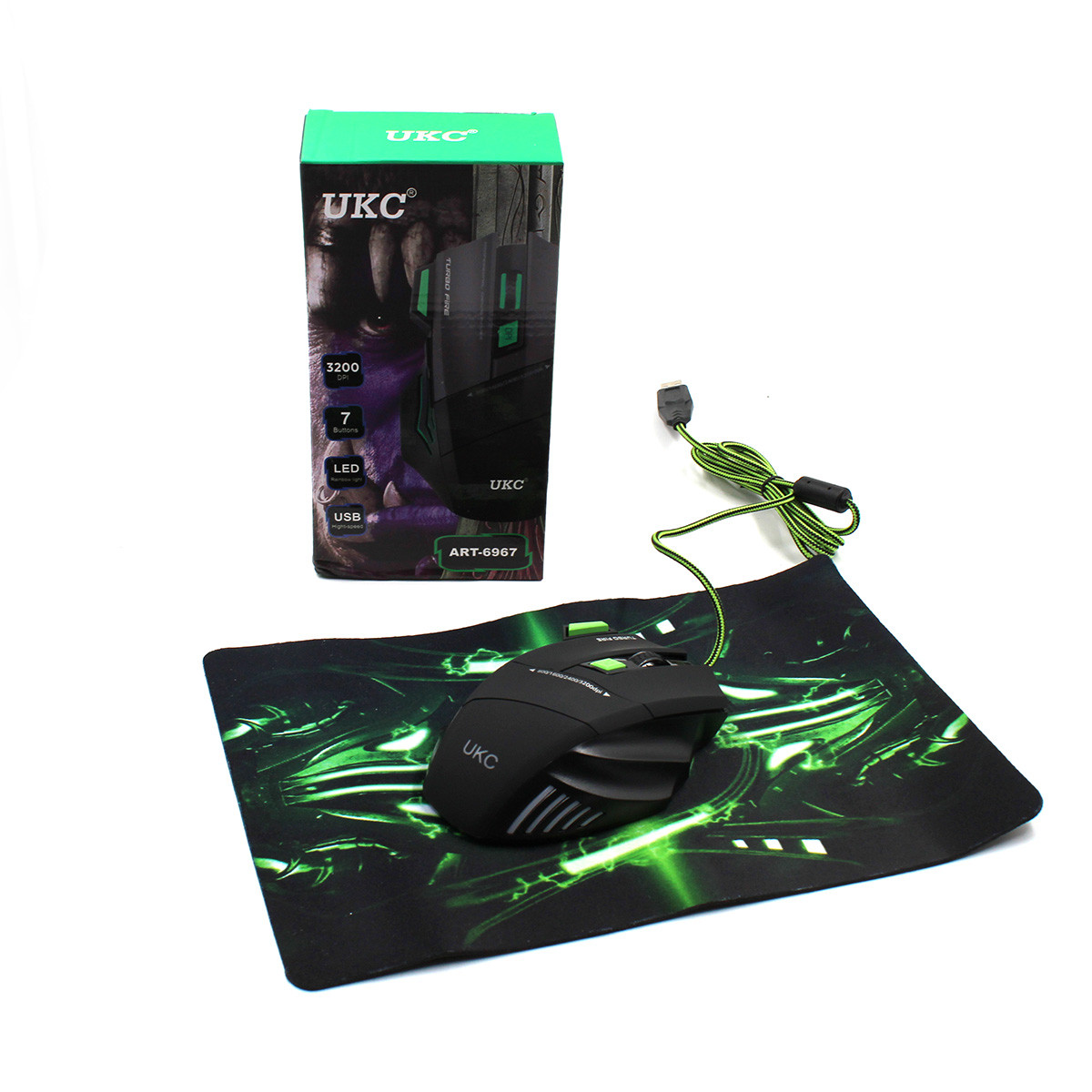 Мышка GAMING MOUSE +PAD X7S 7D/ 6967