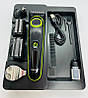 Машинка тример для стрижки волосся KEMEI Km-696, 5 насадок + Підставка, фото 8