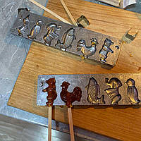 Форма для приготування льодяників та цукерок «Зайчик, Пінгвін, Слон, Рибка, Півник, Ведмедик» Уцнка