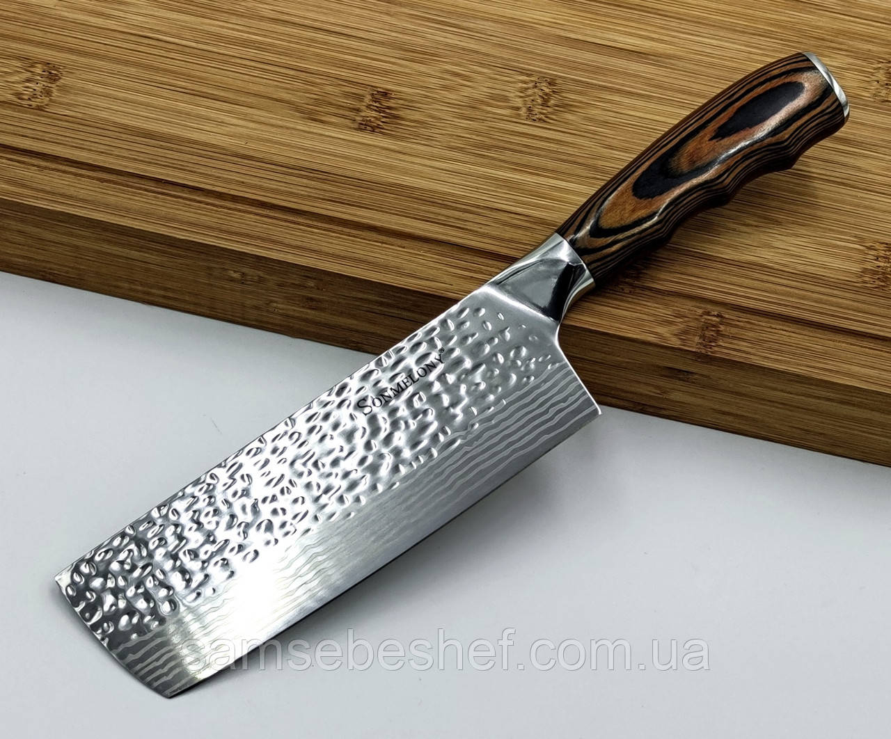 Японський ніж Накірі Nakiri Sonmelony 17 см, фото 1