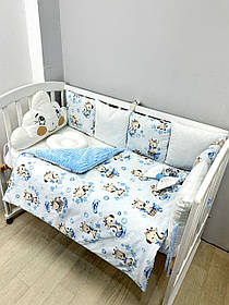 Набір постільної білизни в дитяче ліжечко з плюшу: ковдра трансформується в конверт на виписку